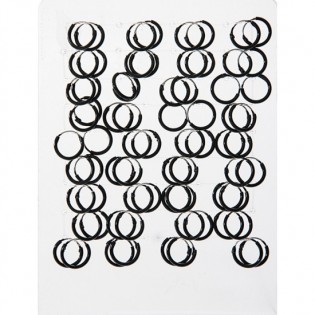 Ασημένιο κρικάκι 10mm σε μαύρο χρώμα