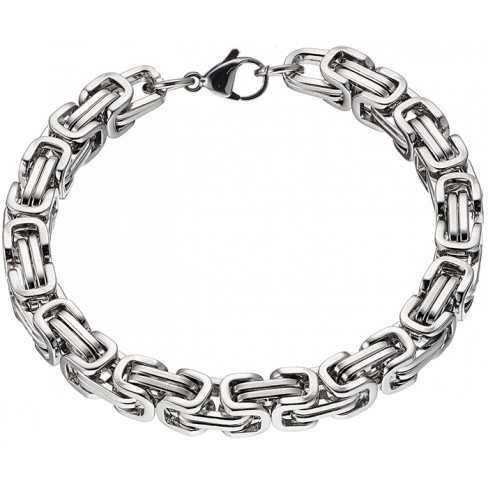 Χειροπέδα ανδρική ατσάλινη 316L σε ασημί χρώμα