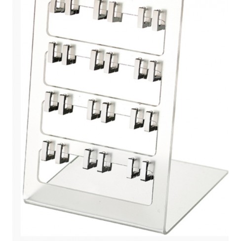 Σκουλαρίκια ατσάλινα τετράγωνα ασημί χρώμα