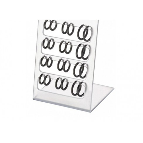 Σκουλαρίκια ατσάλινα κρικάκια  σε μαύρο χρώμα(10mm)