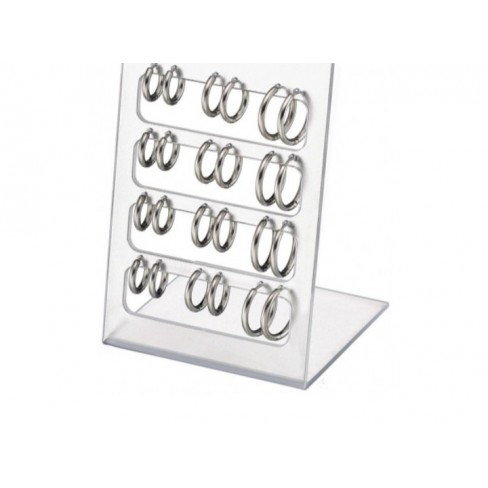 Σκουλαρίκια ατσάλινα κρικάκια  σε ασημι χρώμα(10mm)